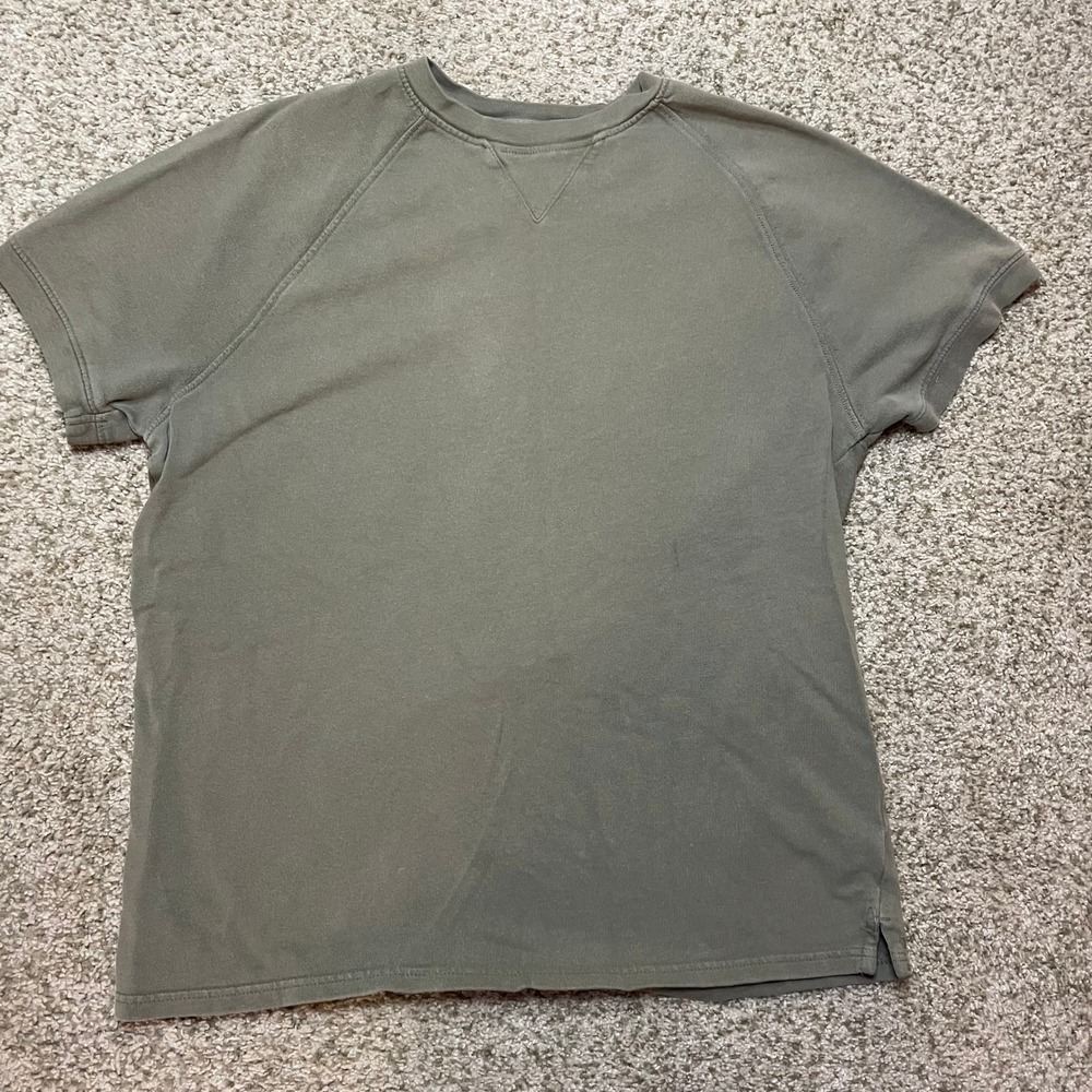 Goodfellow & Co Mens Olive Green Short Sleeve Sweatshirt Thick T-Shirt Size M